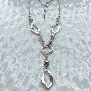 Silver Drop Necklace 18 - 22 inches 3/$10